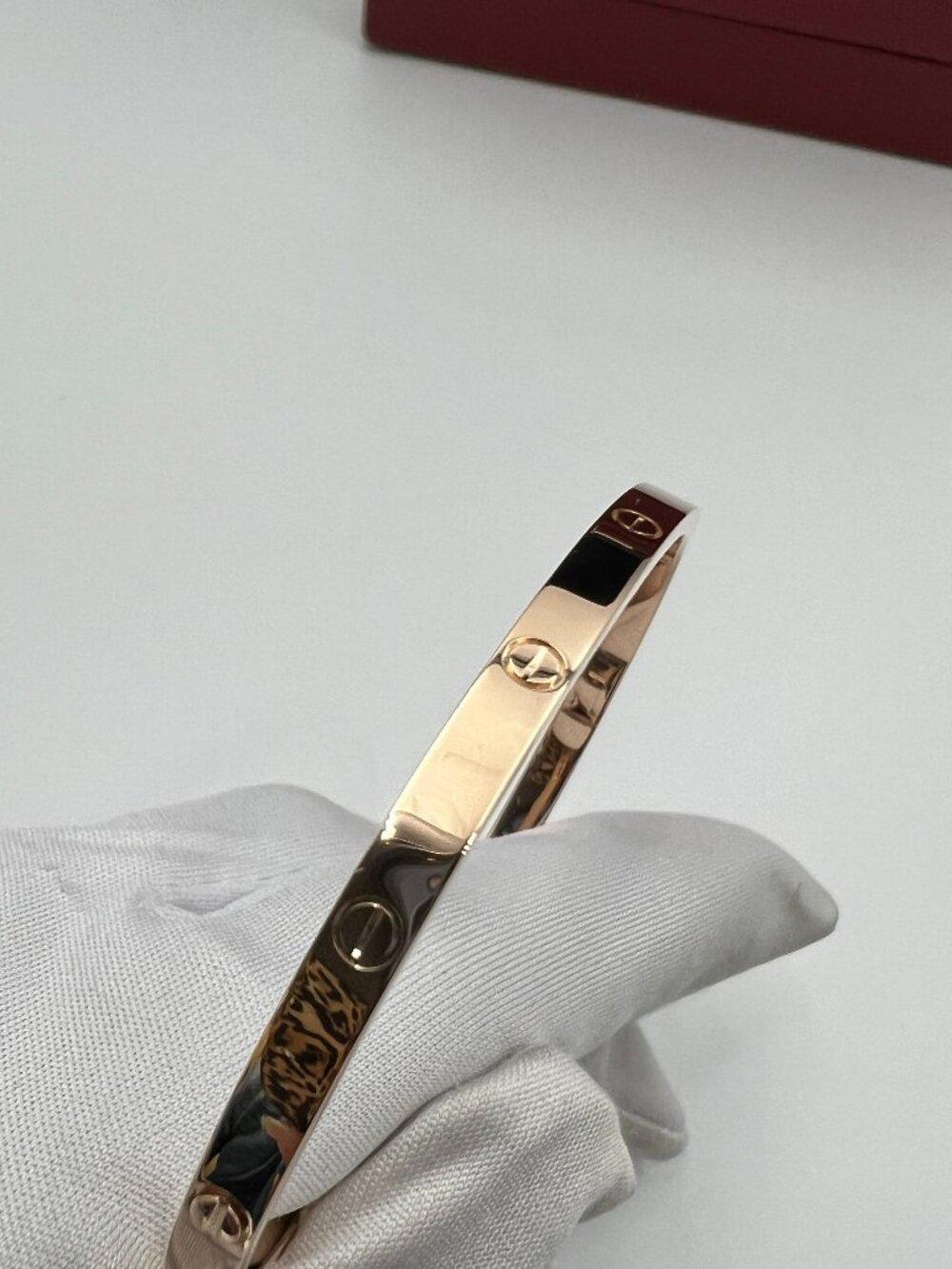 Authentic Cartier LOVE Bracelet Small Model 18K Rose Gold Size 17 Full Set - Picture 3 of 11
